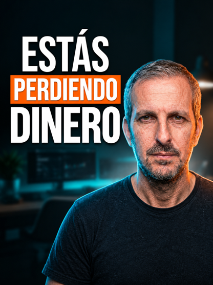 Pocho Costa junto al texto Estás perdiendo dinero